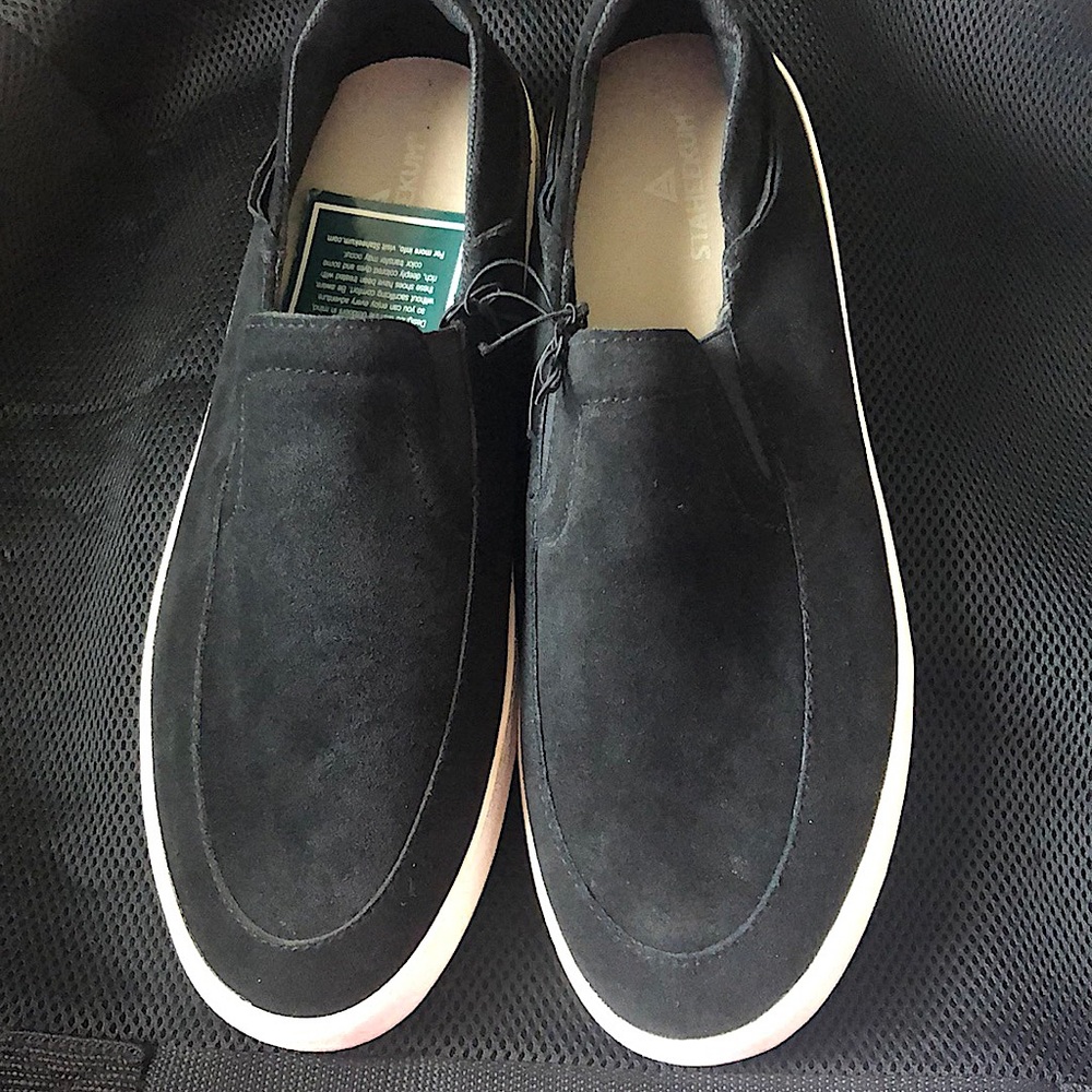 STAHEEKUM SUEDE FLIPSIDE BLACK SHOES